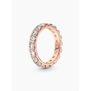 NEW PANDORA women's sparkling row eternity ring in rose gold